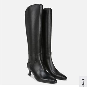 Deesha black knee high boots